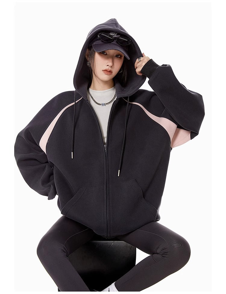 ATHLEISURE Contrast Stripe Hoodie