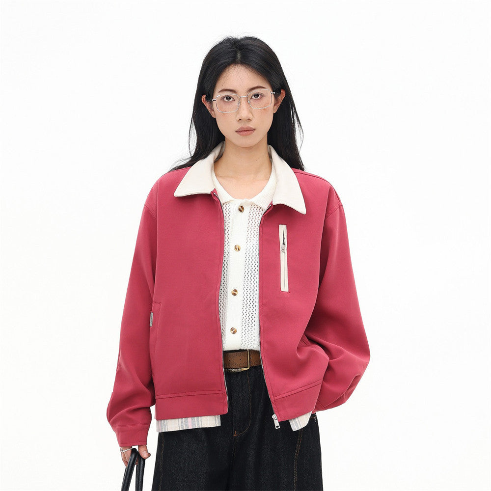 KANIENE ColorShift – Loose Contrast-Collar Jacket
