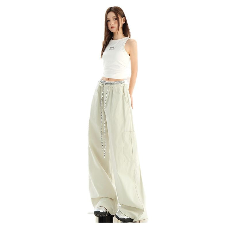 Cotton Wide-Leg Casual Pants