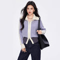 FUSION Color-Block Zip Cardigan