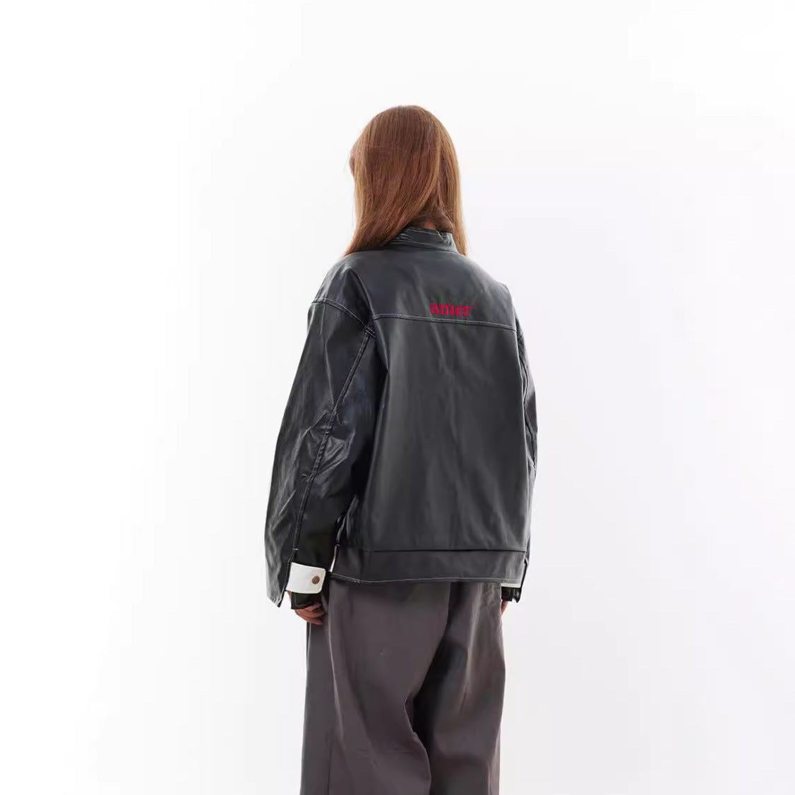 American Retro Racing Jacket – Loose Fit Zip Style