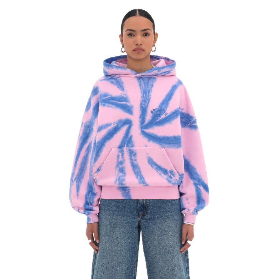 AURA STORM – Tie-Dye Plush Hoodie