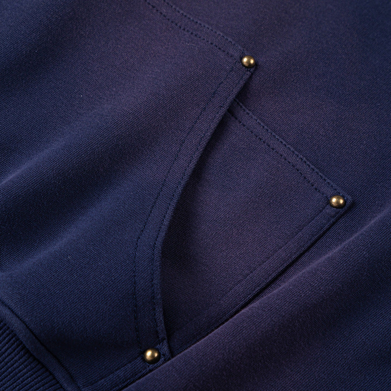 KANIENE SprayIndigo – Loose Spray-Dyed Zip Sweatshirt