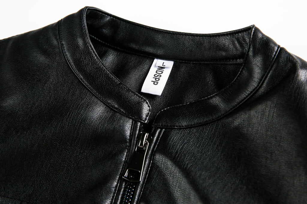 SLEEK Collarless Zip Jacket