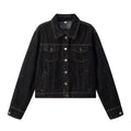 KANIENE NoirStitch – Fitted Contrast-Stitch Denim Jacket