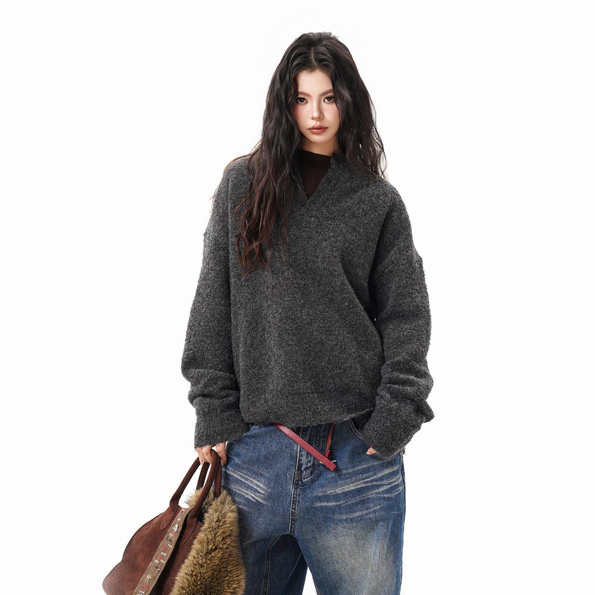 CLOUD Fuzzy Button Pullover