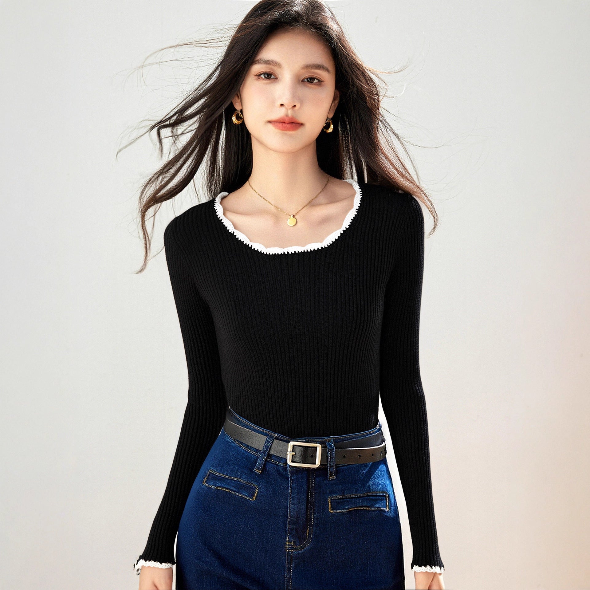 SEOUL EDGE – Korean Slim Fit Crochet Top