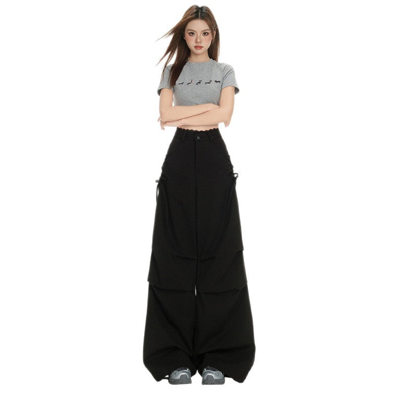 Black High-Waist Wide-Leg Pants