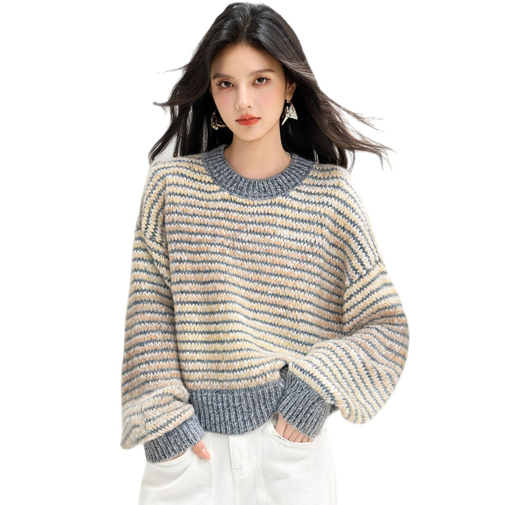 ARTISAN Crochet Stripe Sweater
