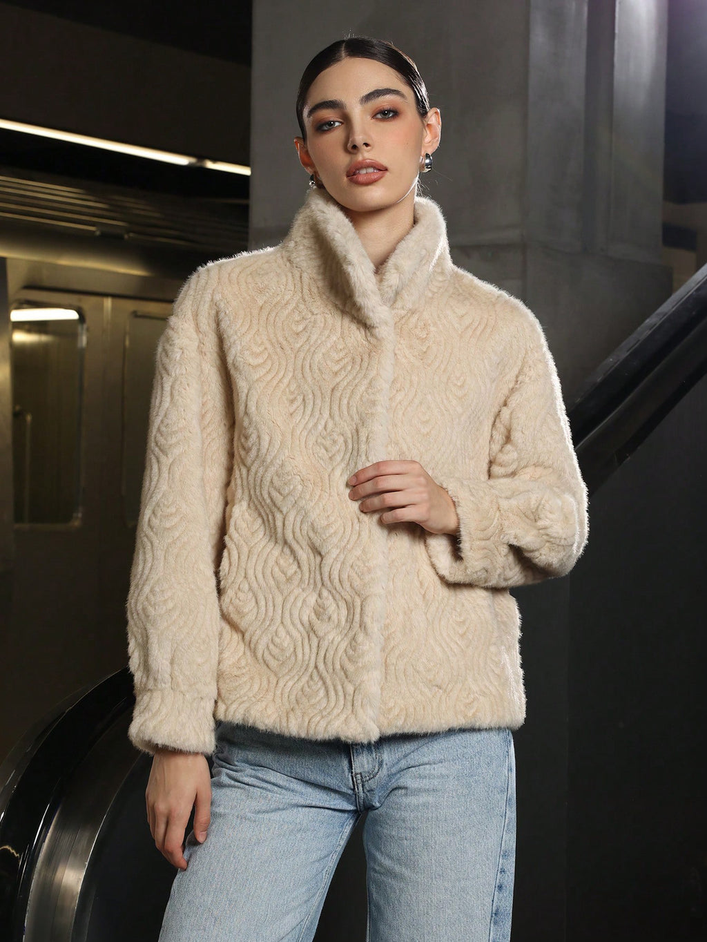 EIRA Faux-Fur Textured Jacket